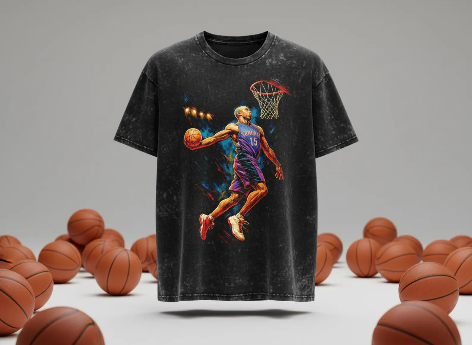 Vince Carter Windmill Dunk Throwback Vintage Tee