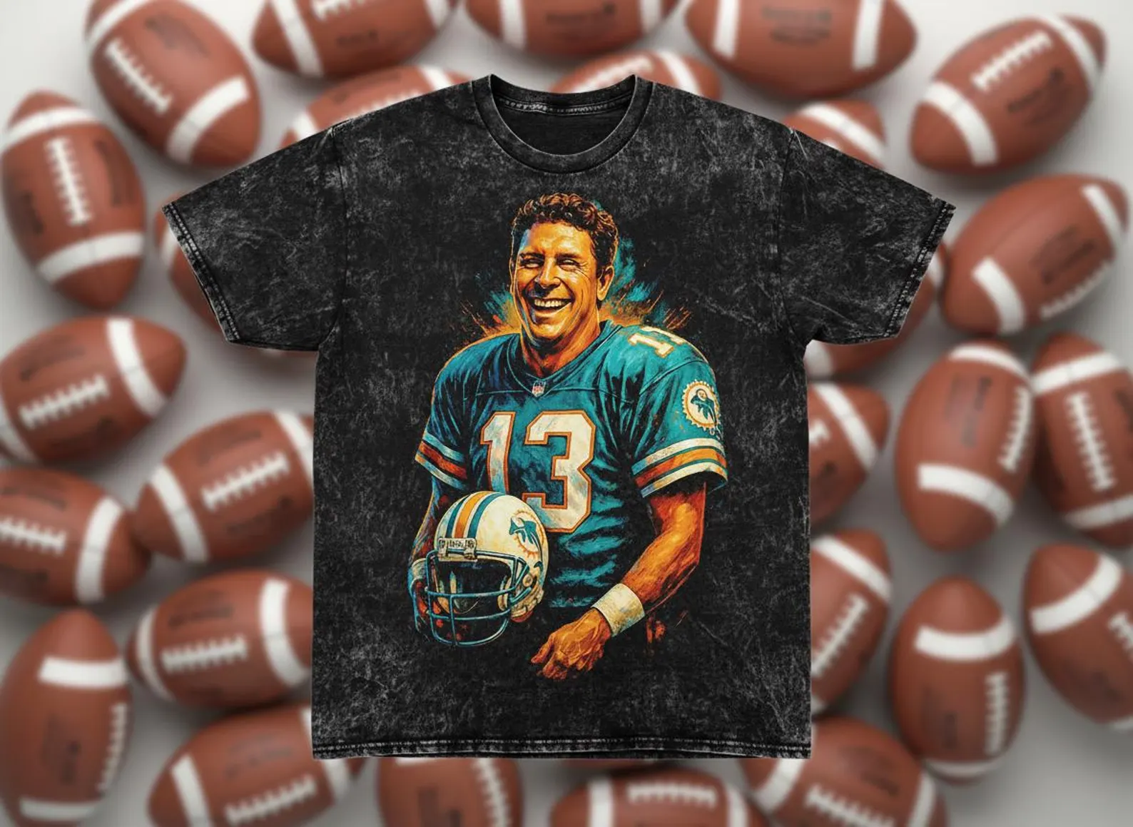 Dan Marino #13 Dolphins Throwback Vintage Tee