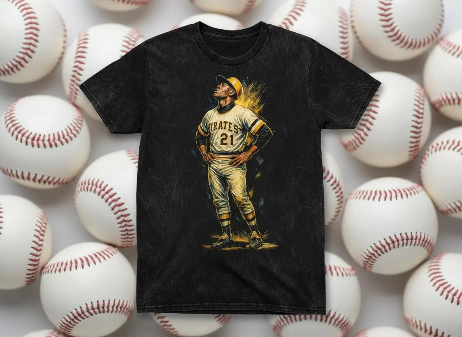 Roberto Clemente #21 Pirates Throwback Vintage Tee