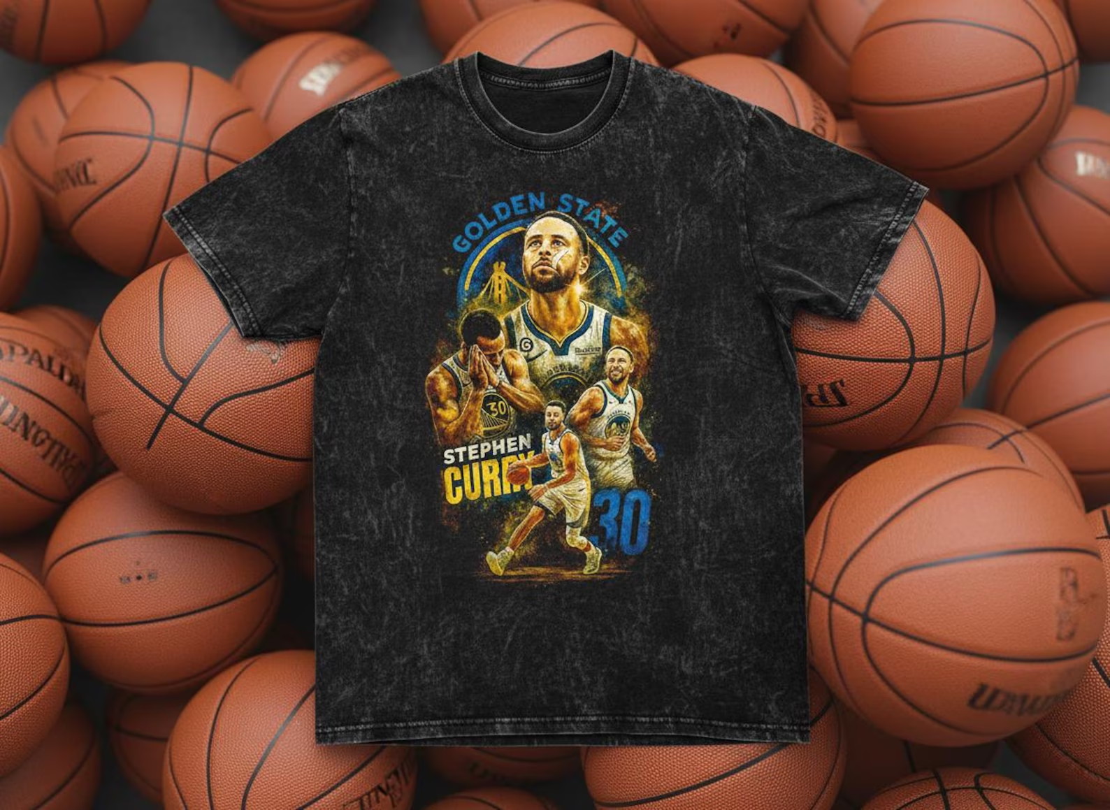 Stephen Curry #30 Golden State Throwback Vintage Tee
