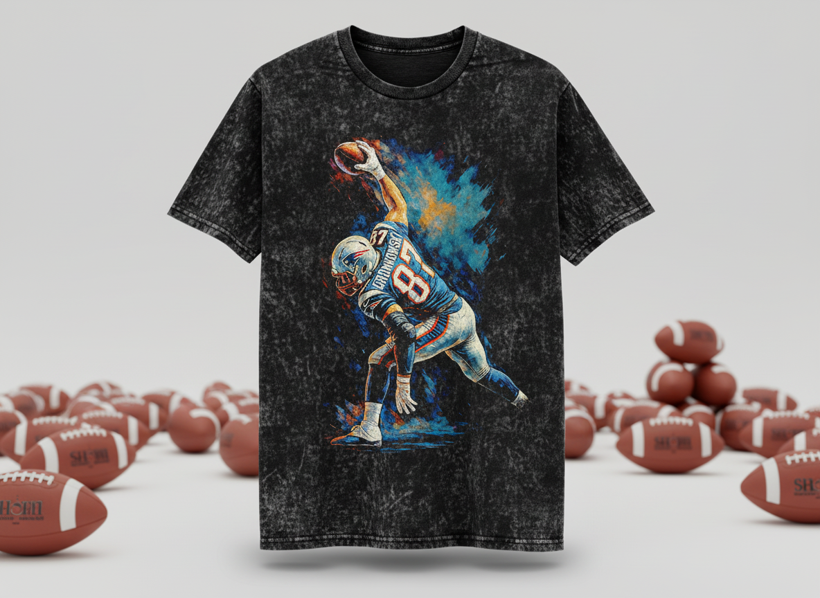 Rob Gronkowski #87 Patriots Spike Throwback Vintage Tee