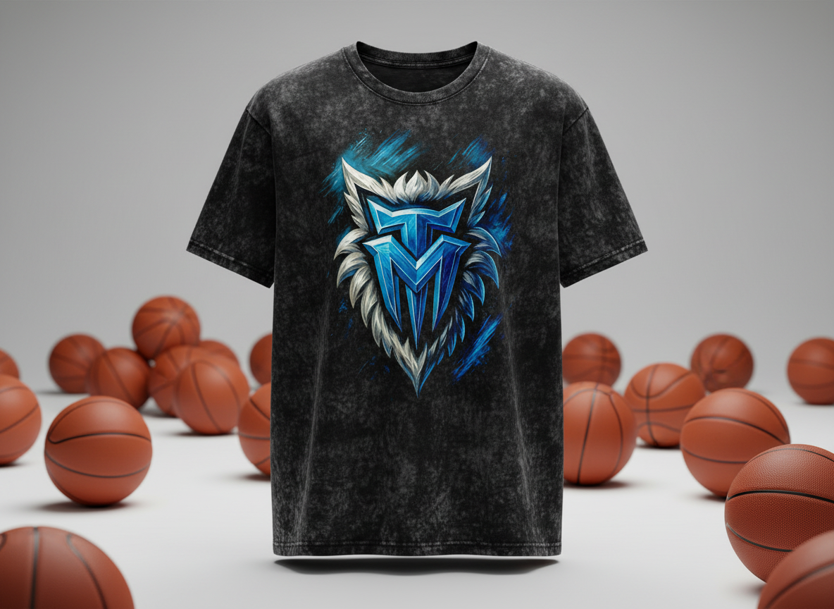 Dallas Mavericks Logo Stonewash Throwback Vintage Tee