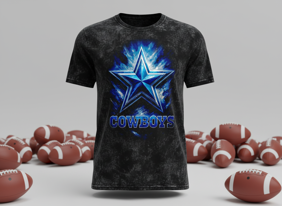 Dallas Cowboys Star Logo Stonewash Throwback Vintage Tee