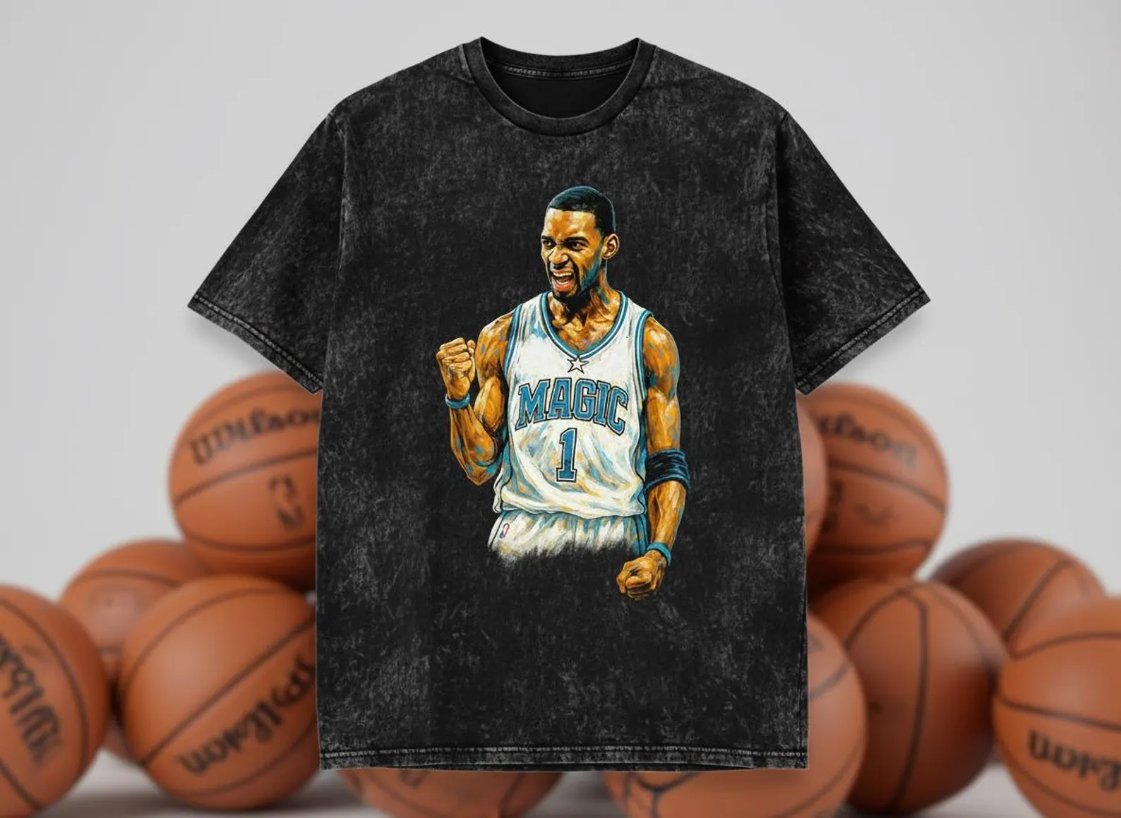 Tracy McGrady #1 Magic Hype Throwback Vintage Tee