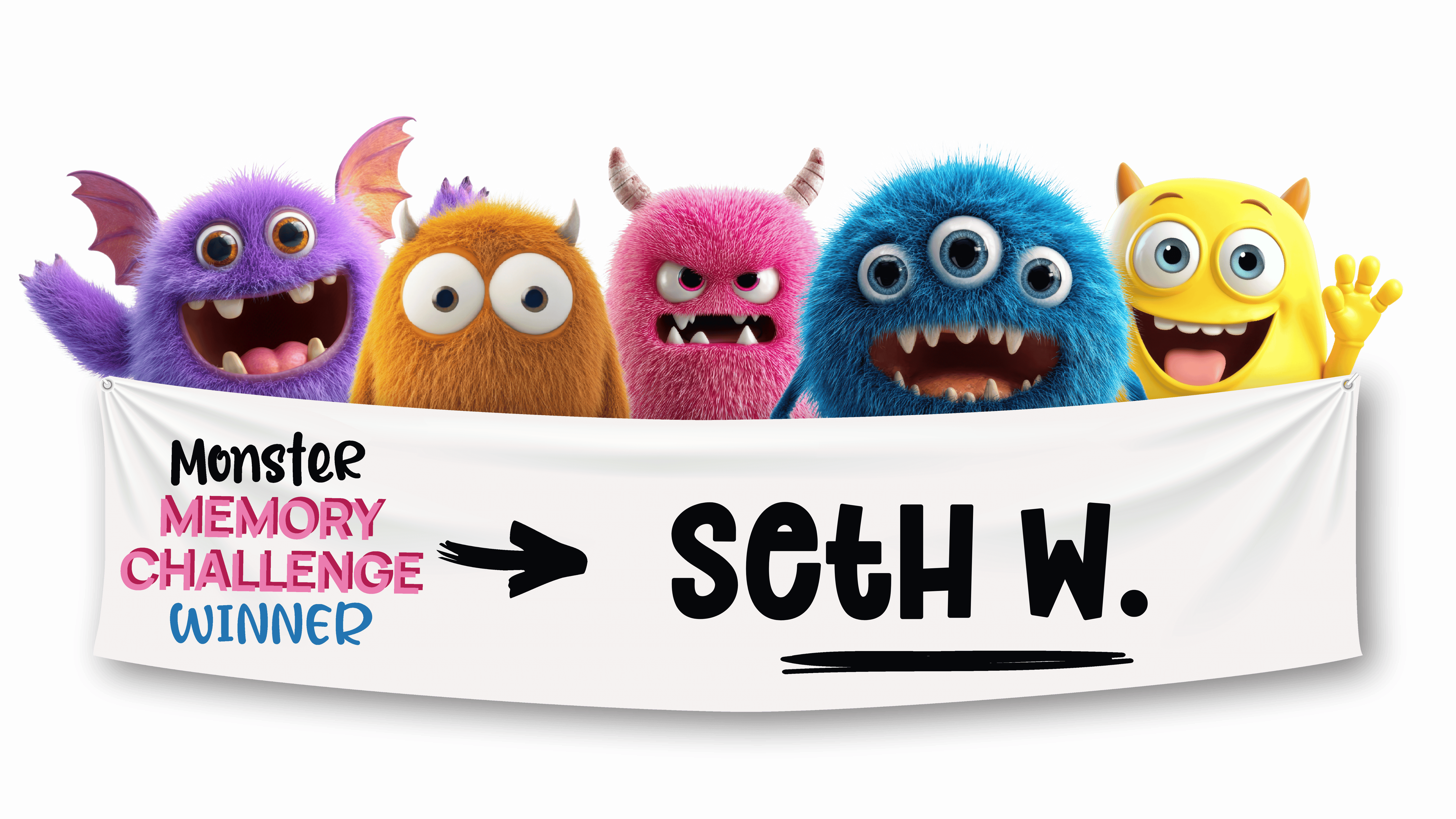 Monster Memory Challenge Winner — Seth W. on the Wellington Square Game Hub