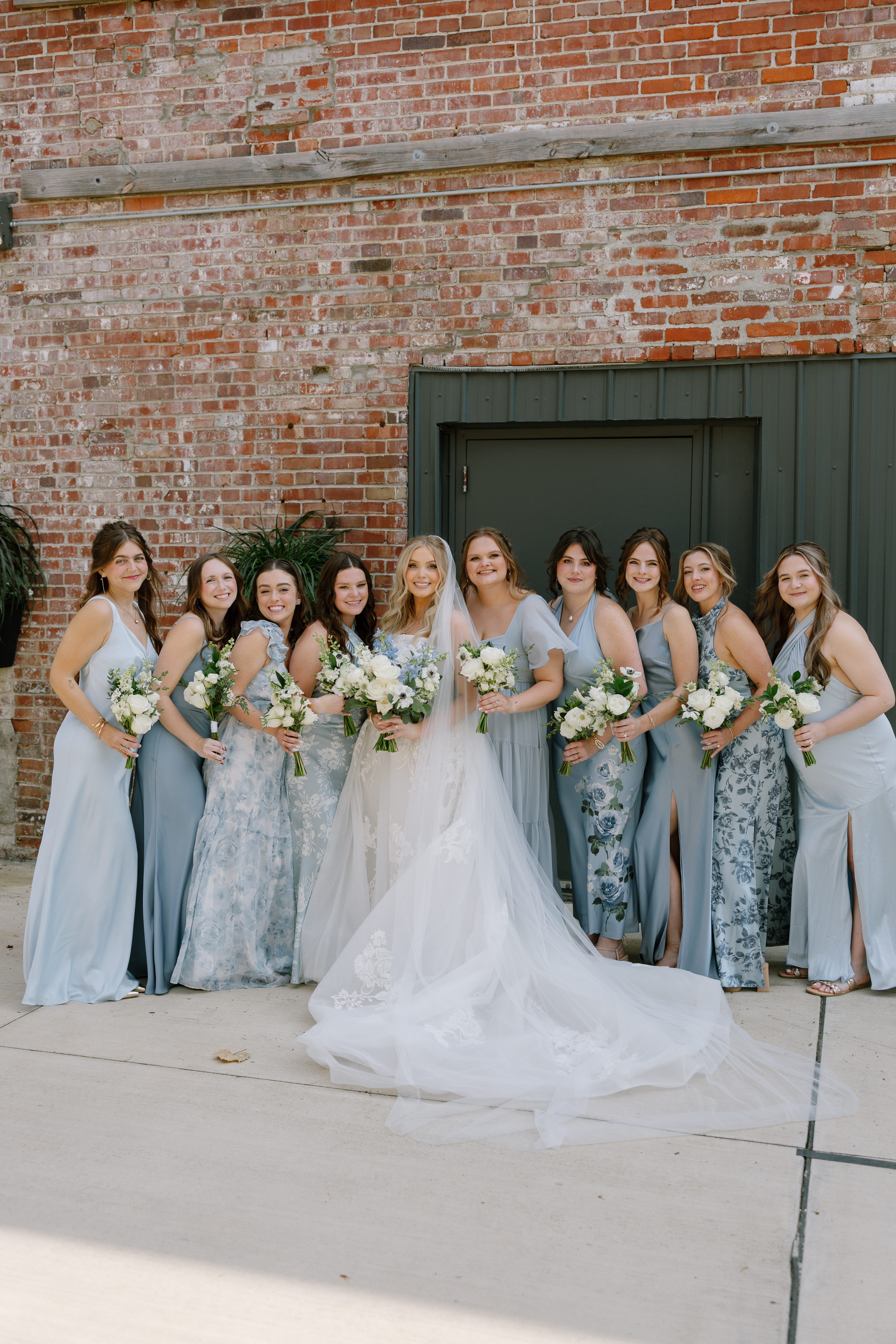 Bride with bridesmaids
