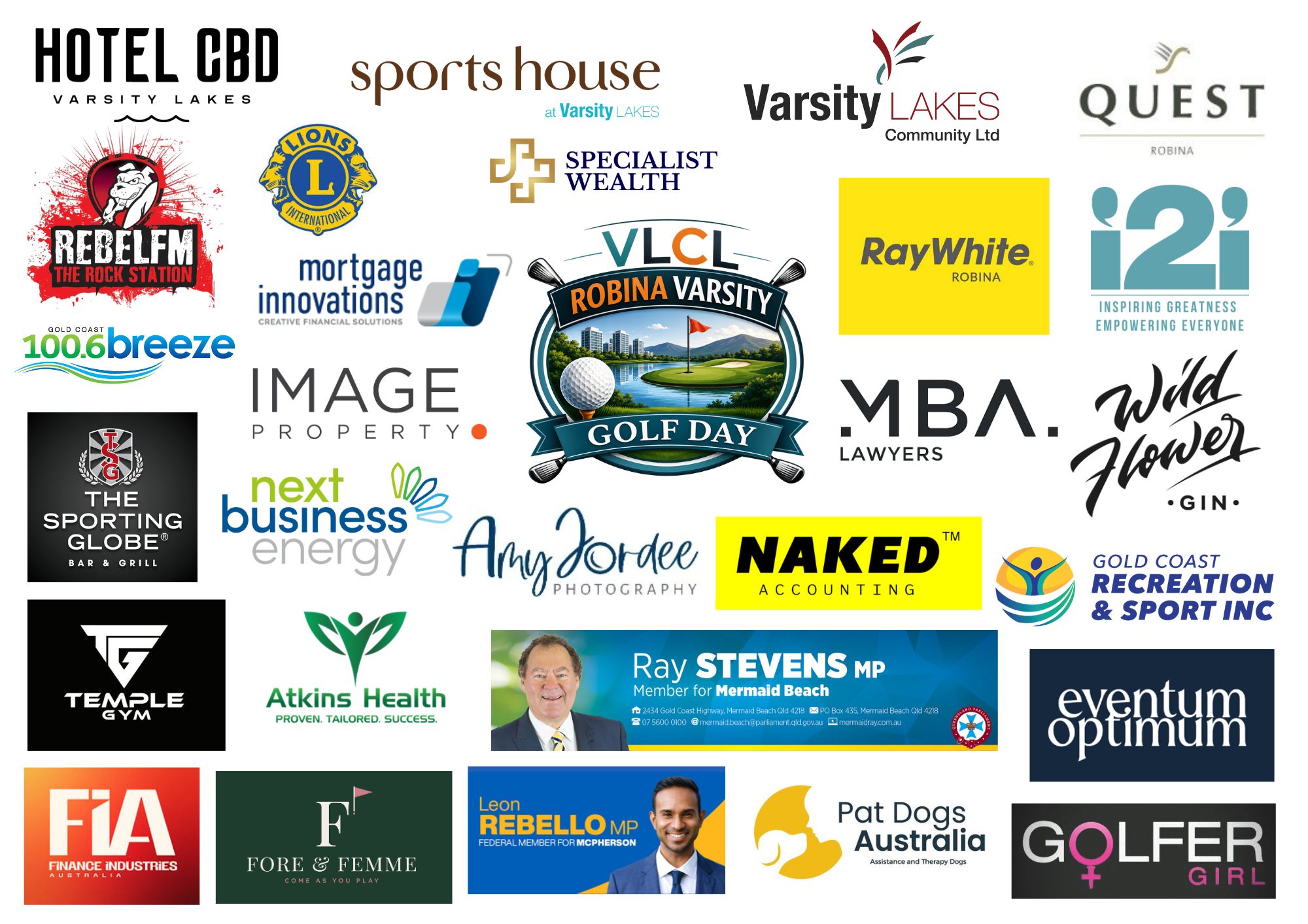 VLCL Robina Varsity Golf Day 2026 sponsors