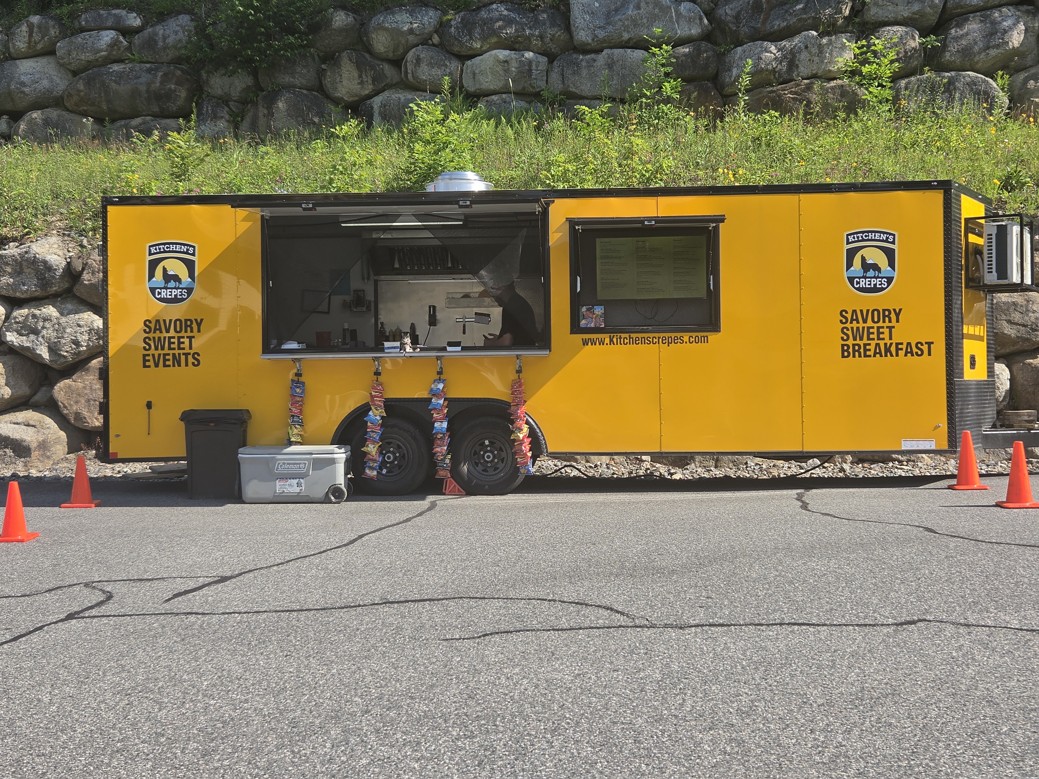 Kitchen's Crepes trailer at a local event in New Hampshire