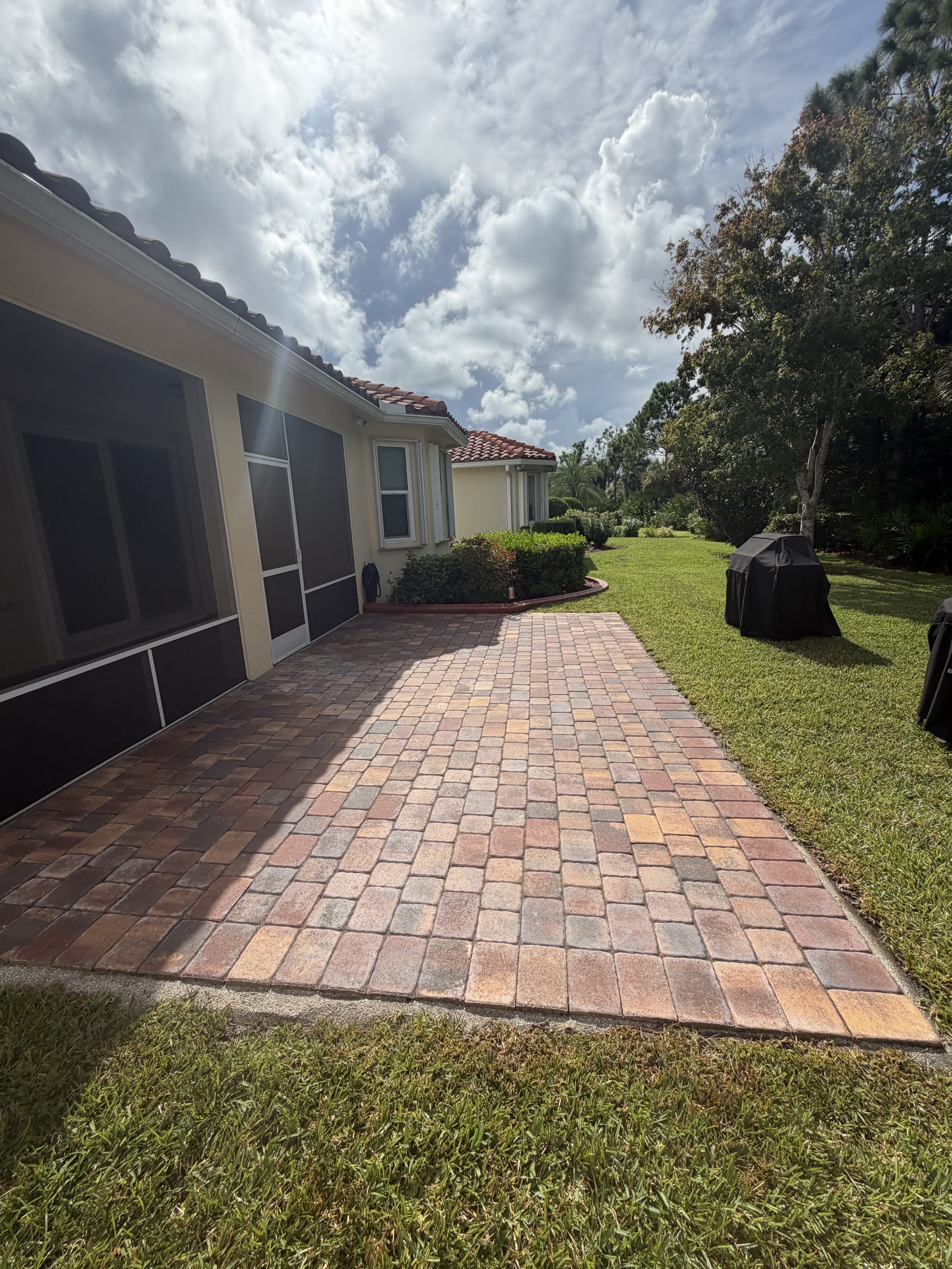 Back Patio Paver Seal - Before