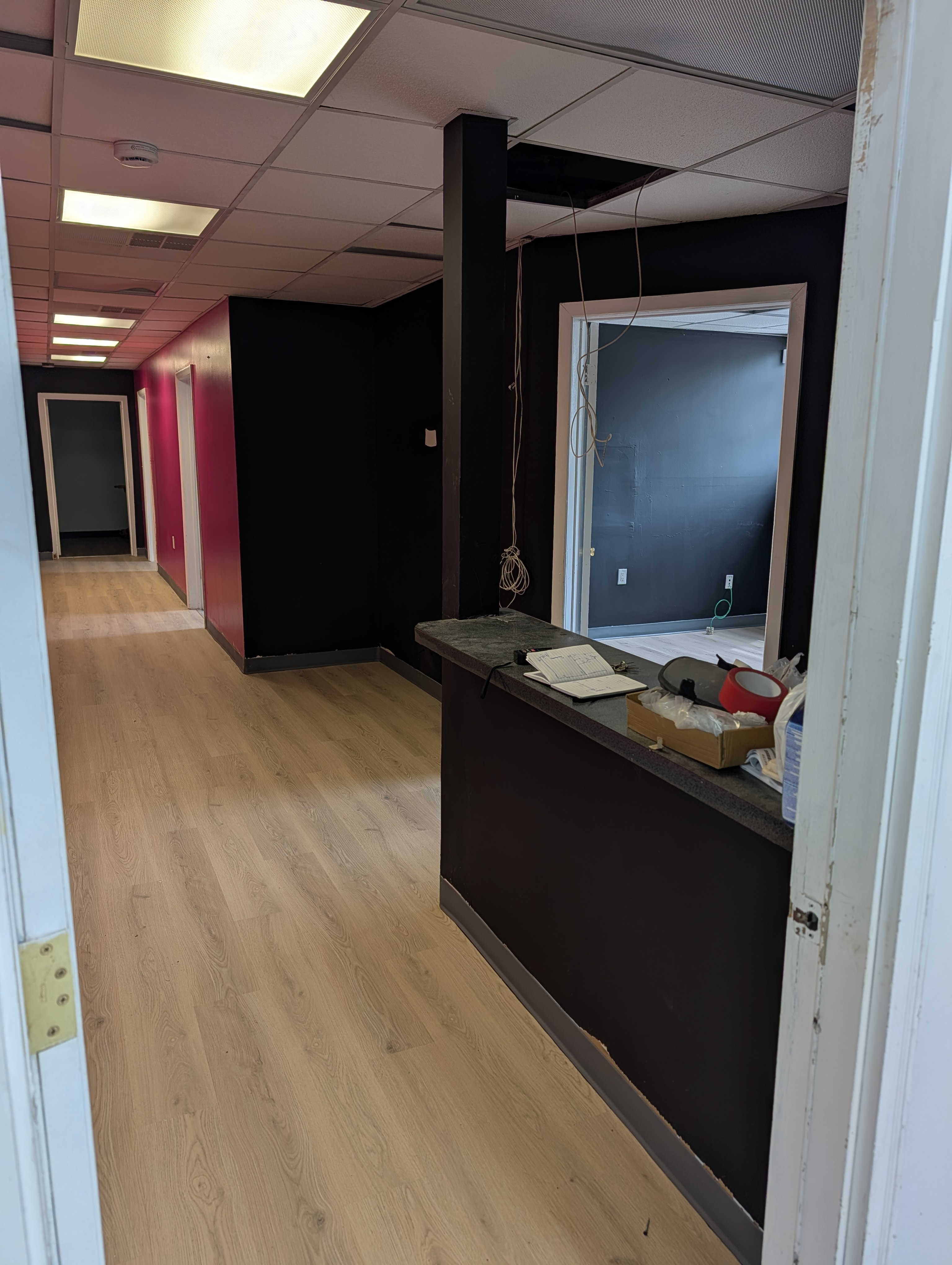 Transform Fitness entry area before buildout