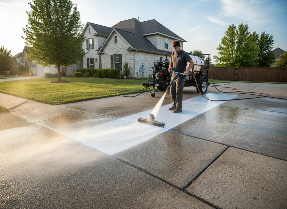 Professional pressure washing service in Louisville KY by Billy Goats Hauling