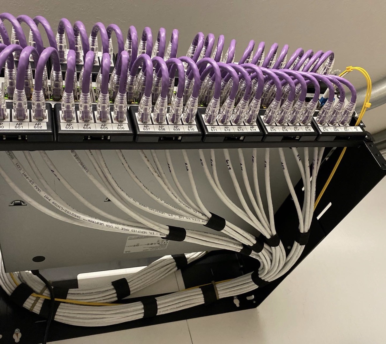 Data center rack and stack installation by KTS Solutions — server room infrastructure, cable management, and power distribution in Alberta