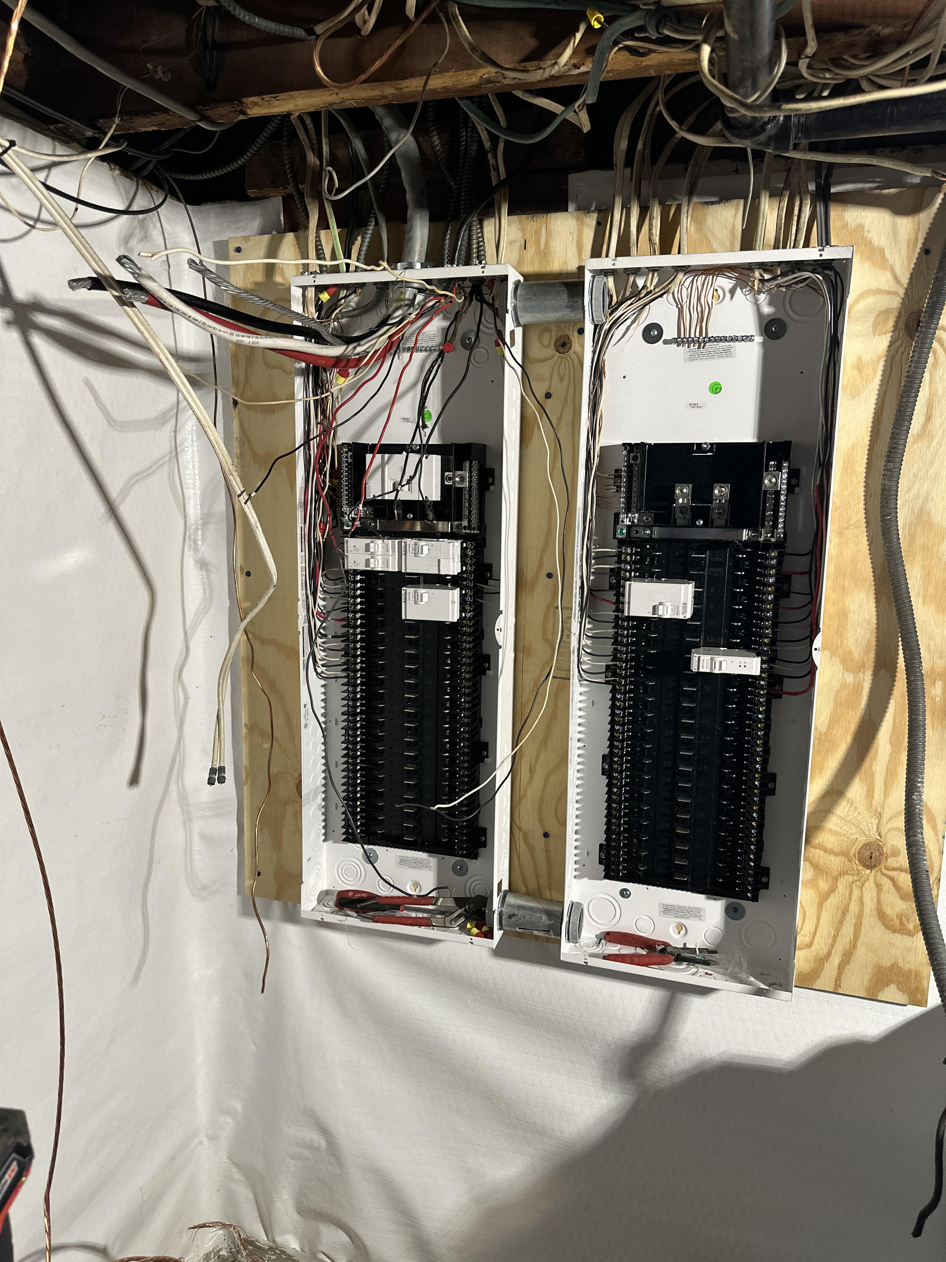 Dual electrical panel installation by Richie Electric — professional panel upgrade Maryland DC Virginia