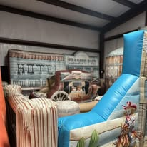 Western-themed inflatable slide