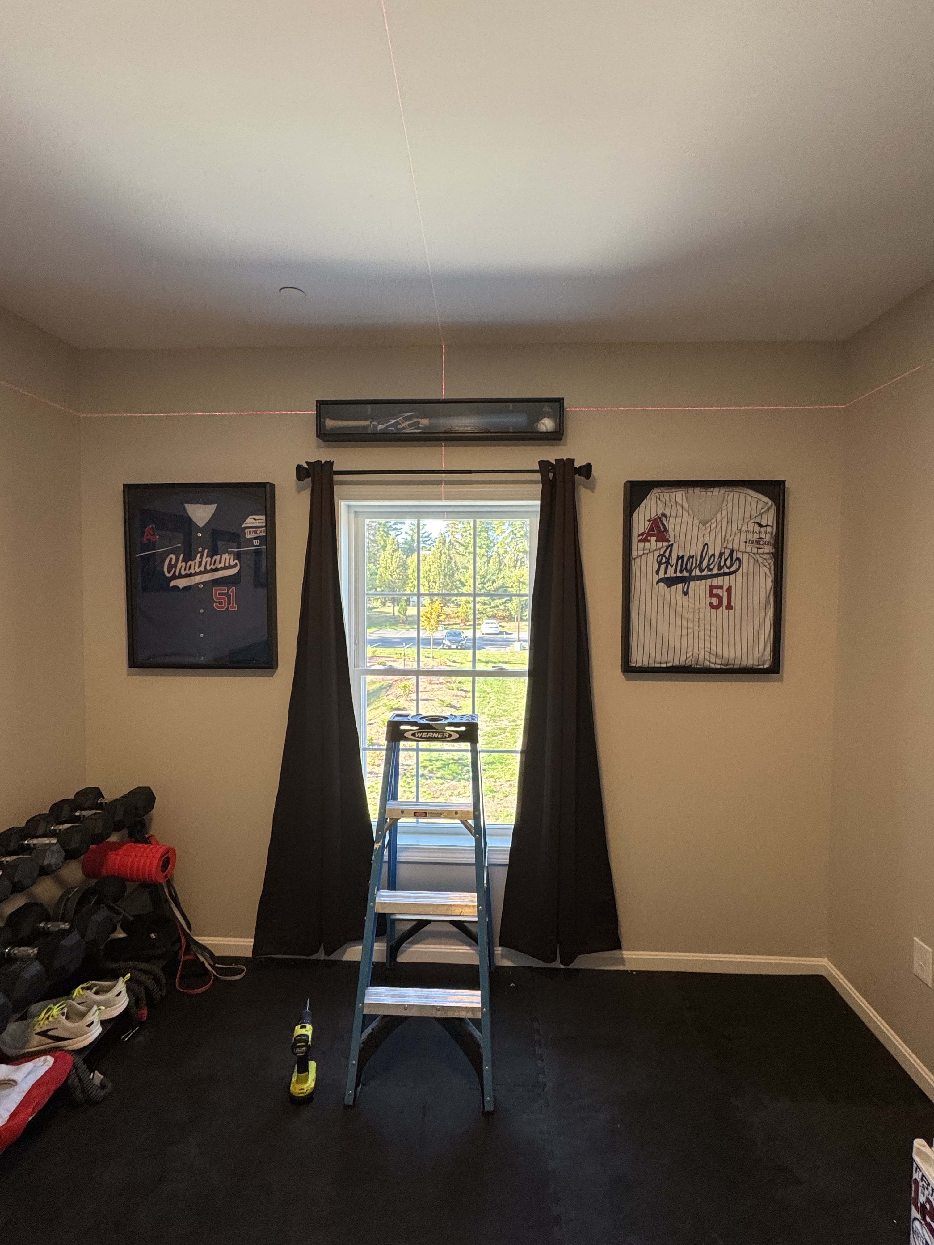 Laser level setup for precision install