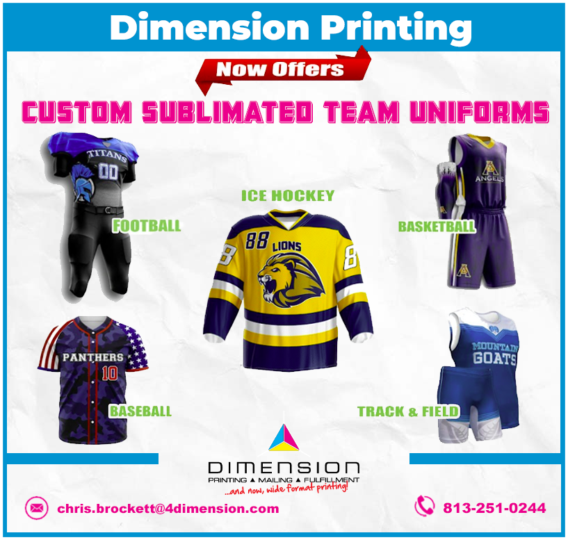 Custom Sublimated Team Uniforms - Dimension Printing