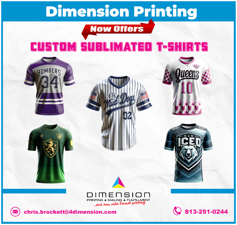 Custom Sublimated T-Shirts - Dimension Printing