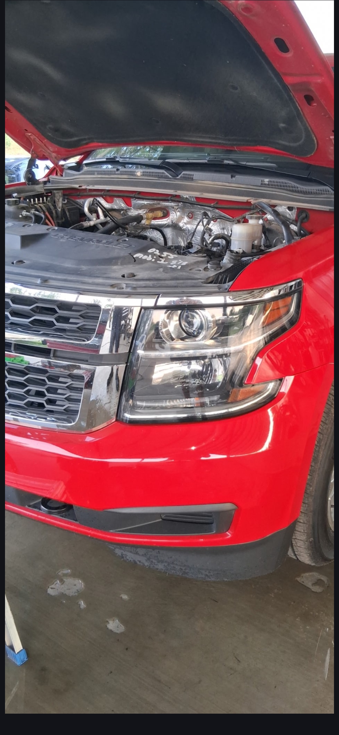Red Chevy truck