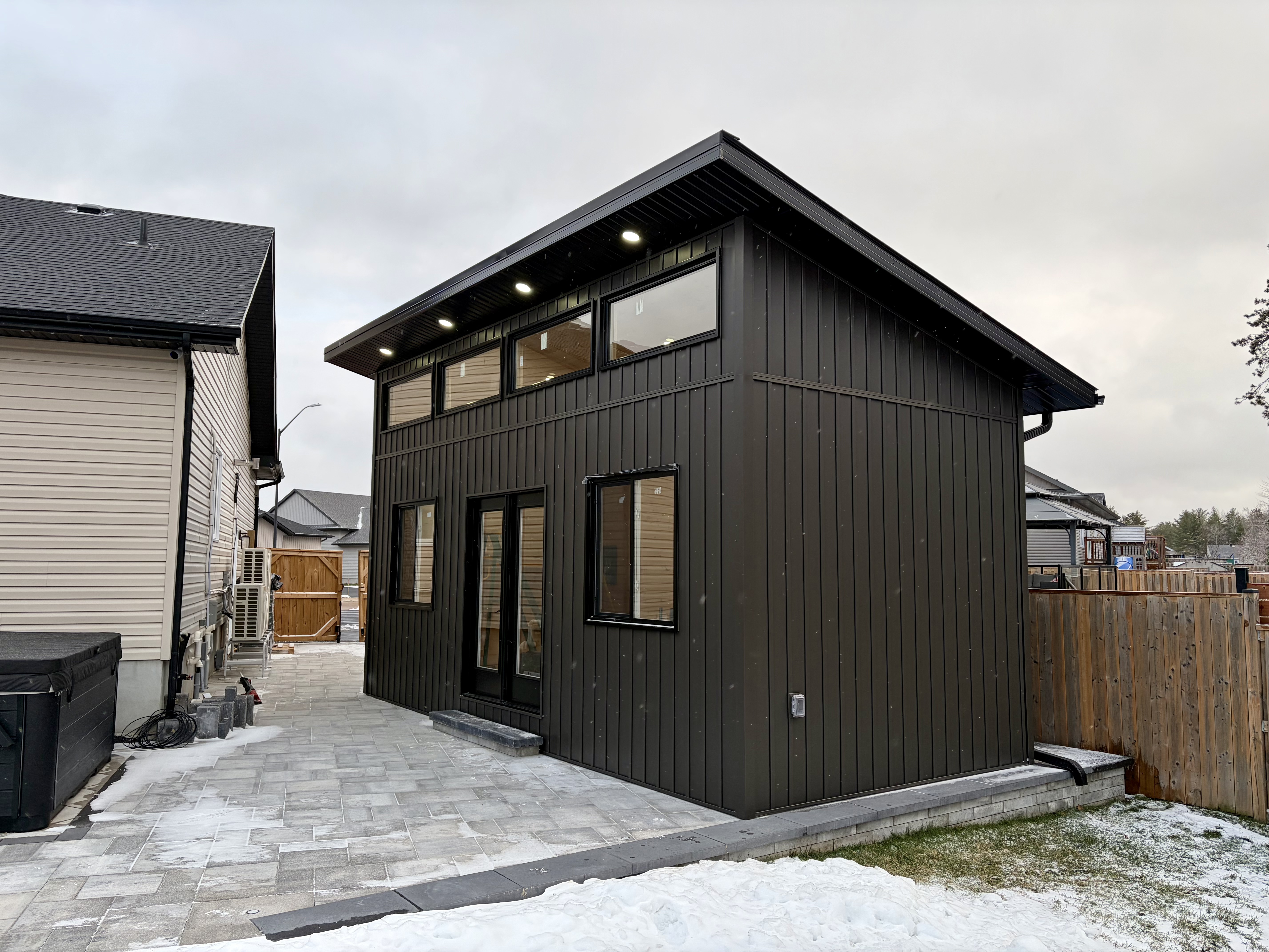 Modern black custom building exterior