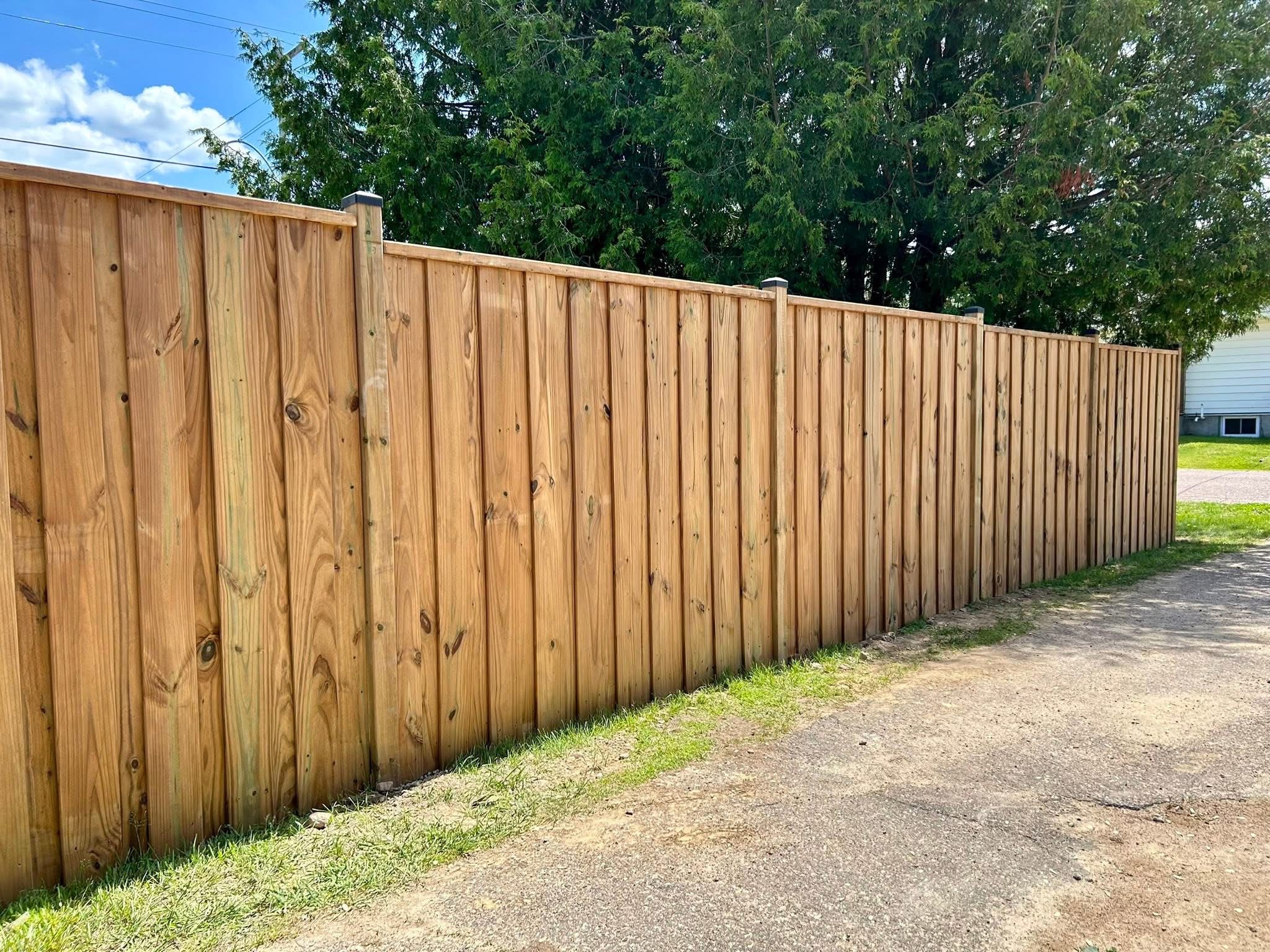 Tall cedar privacy fence
