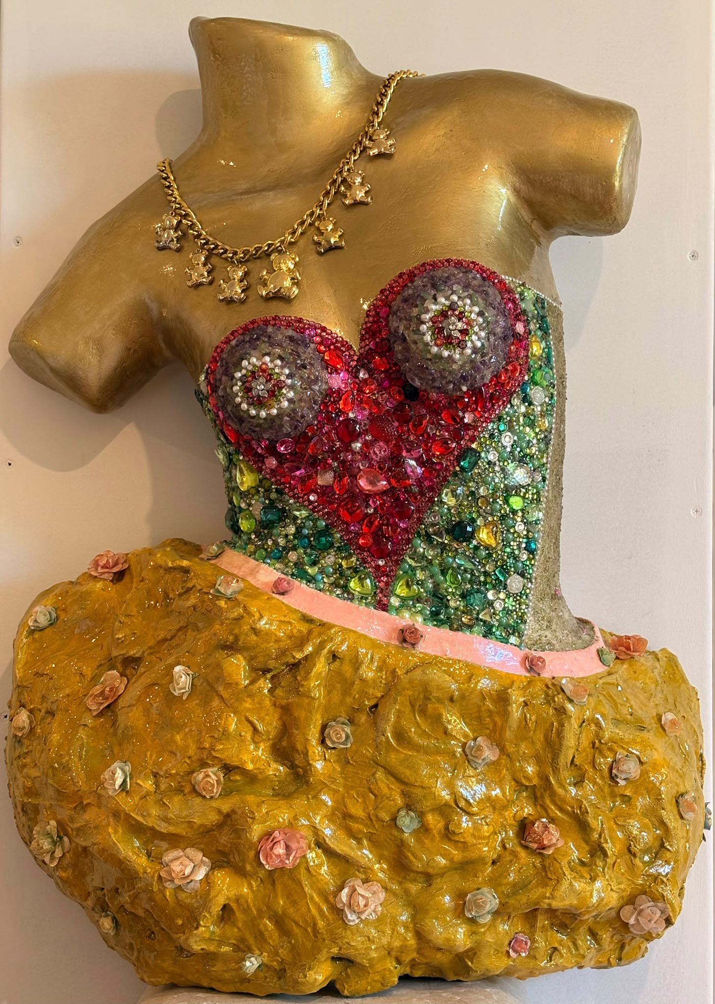 Nureyev's Dream to Be — golden bust with jewelled corset