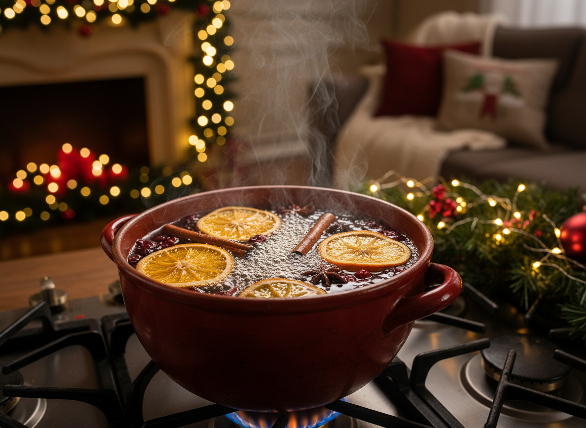 Popurrí navideño en la estufa