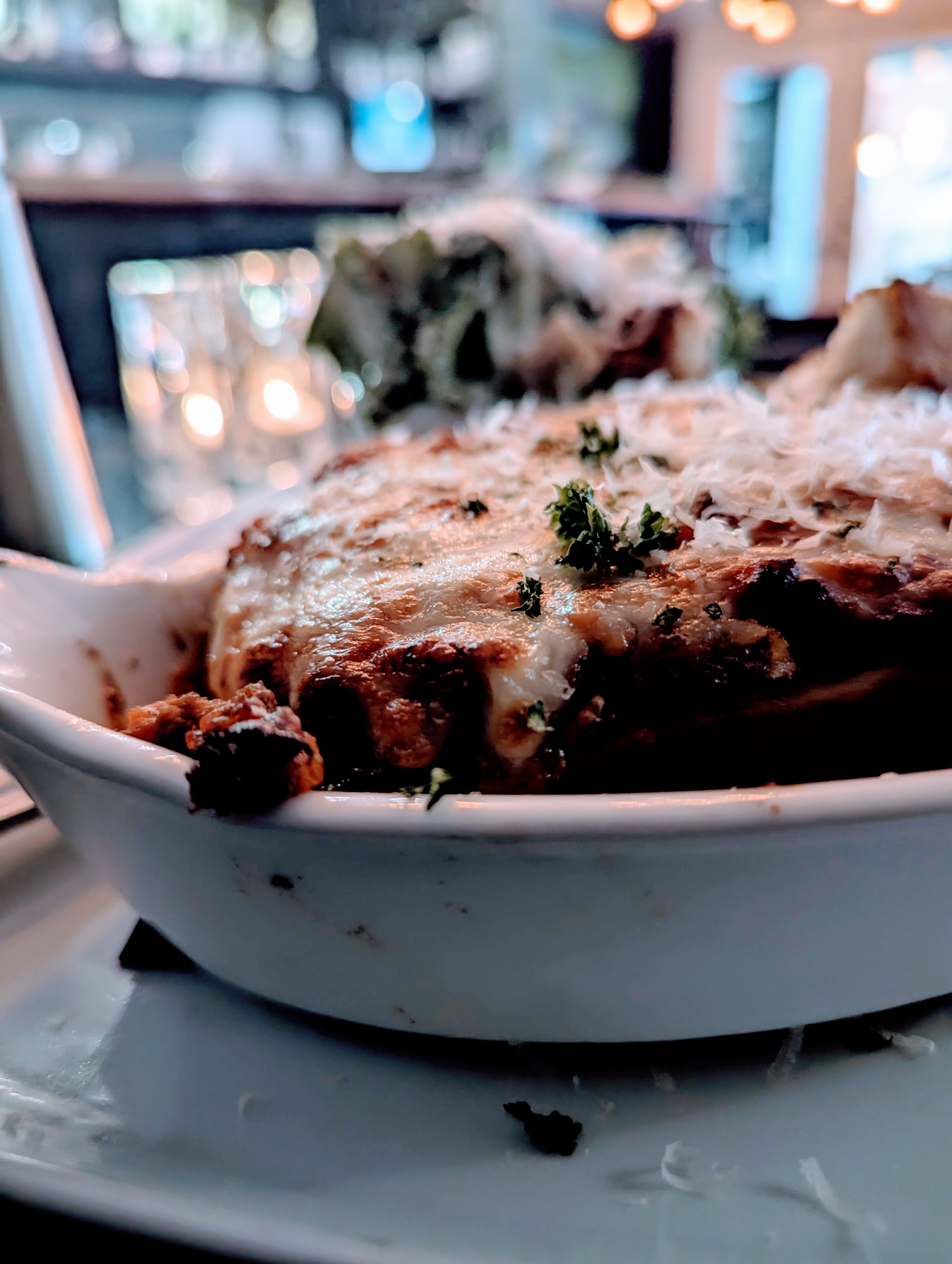 Olio lasagna fresh from the oven