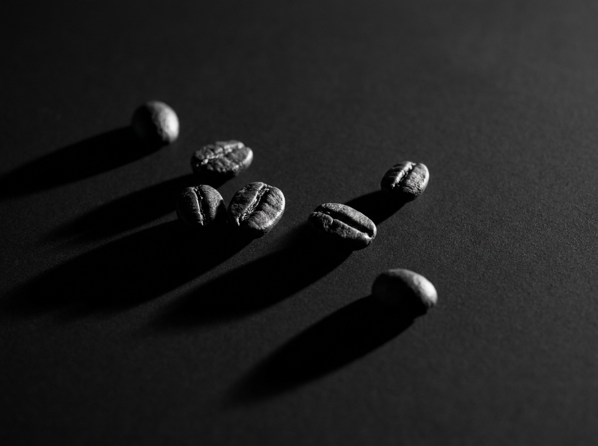 ARDITO premium mold-free specialty coffee beans on black surface — clean coffee sourced and third-party tested