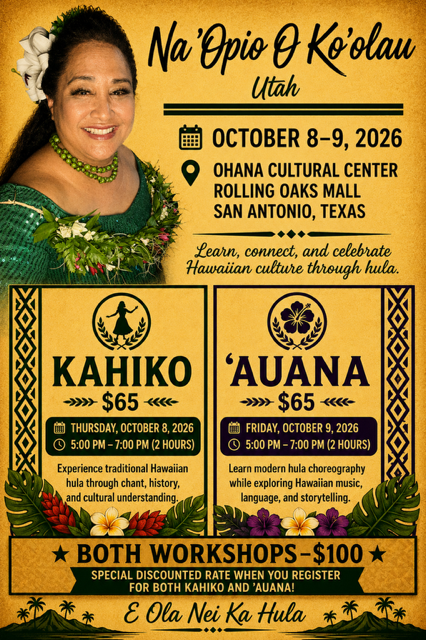 Naʻopio O Koʻolau Hula Workshops Flyer