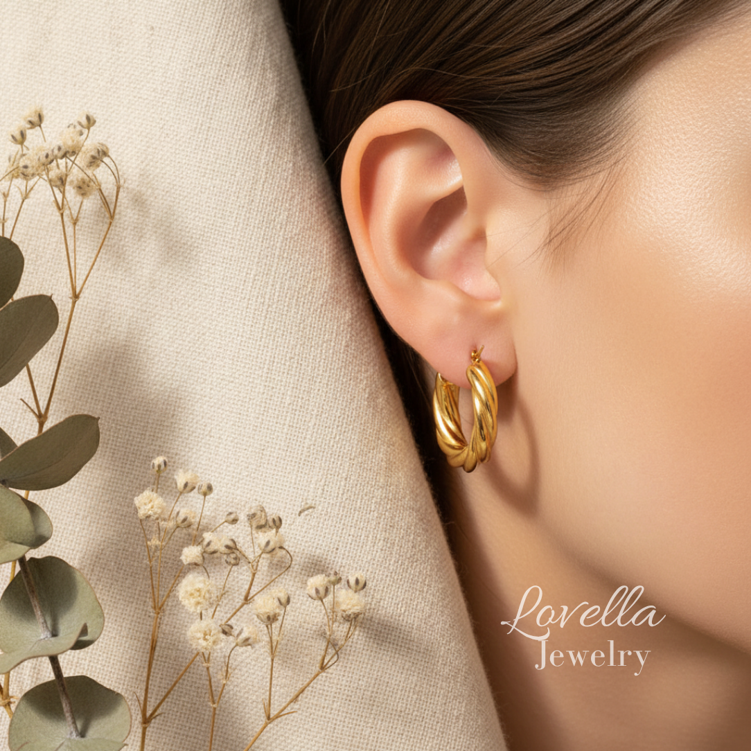 Twisted Hoop Earrings