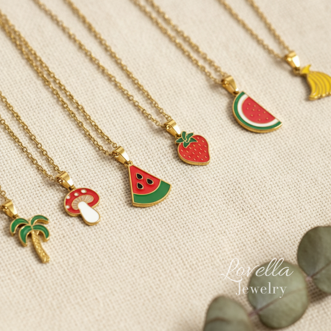 Fruit Charm Necklaces