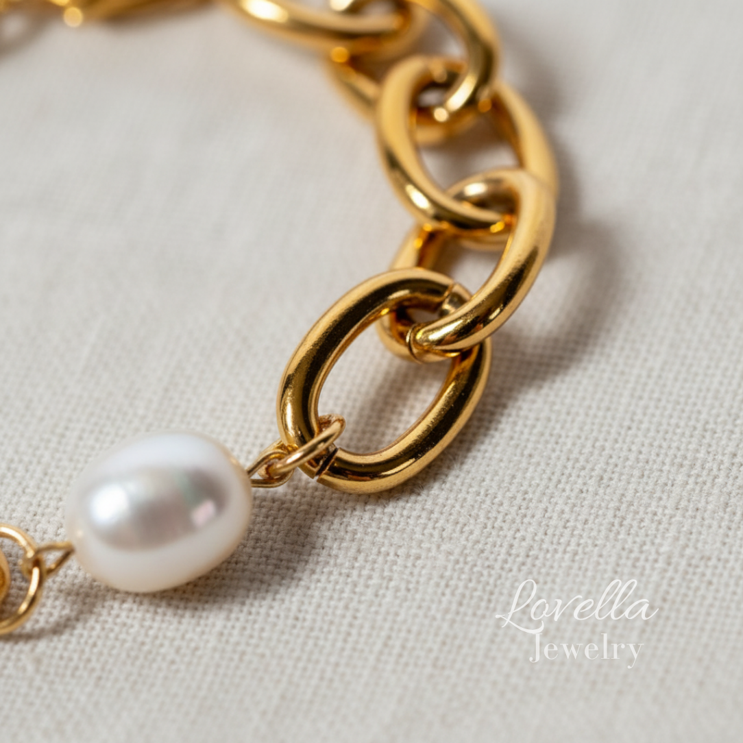 Pearl & Chain Bracelet