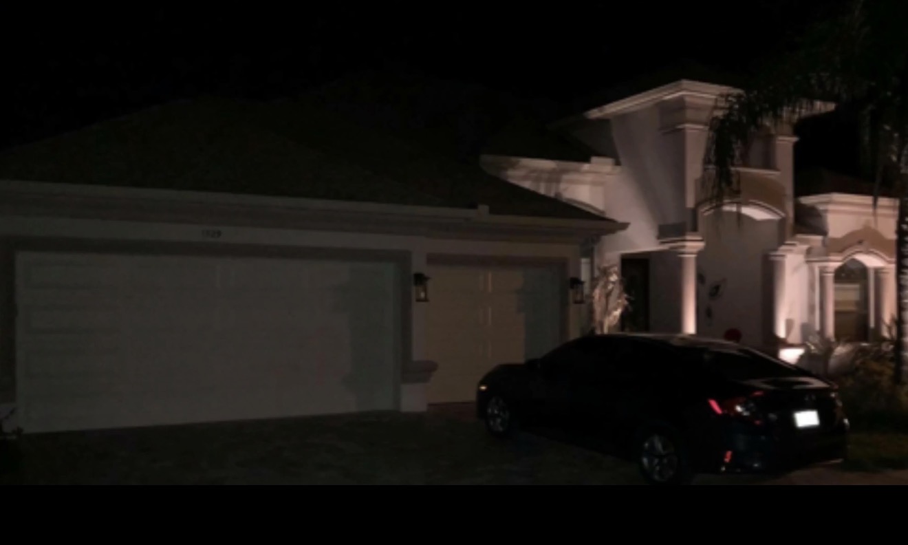 Home after LED Artistry nighttime lighting installation