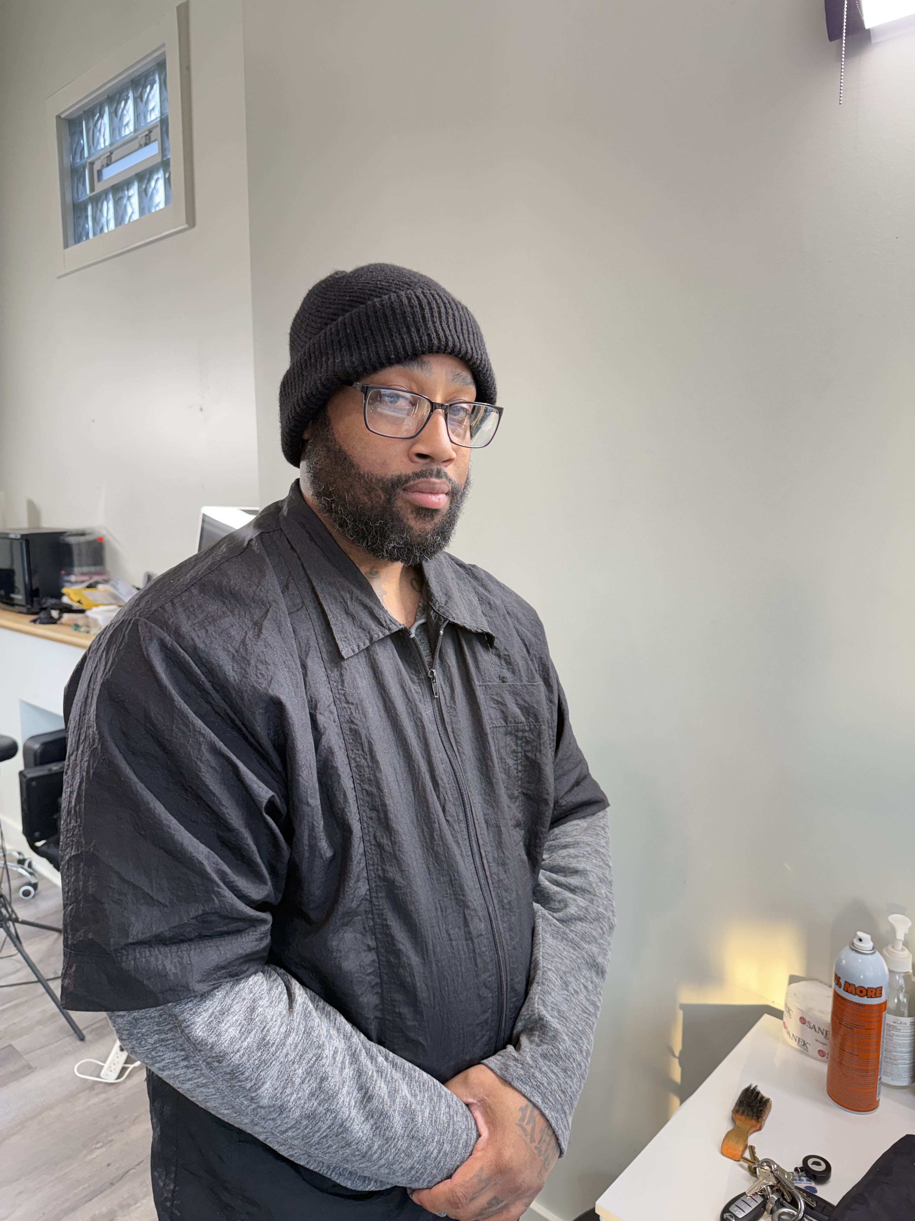 Keith Jones Sr. barber portrait at Pure Masters Lounge Rochester