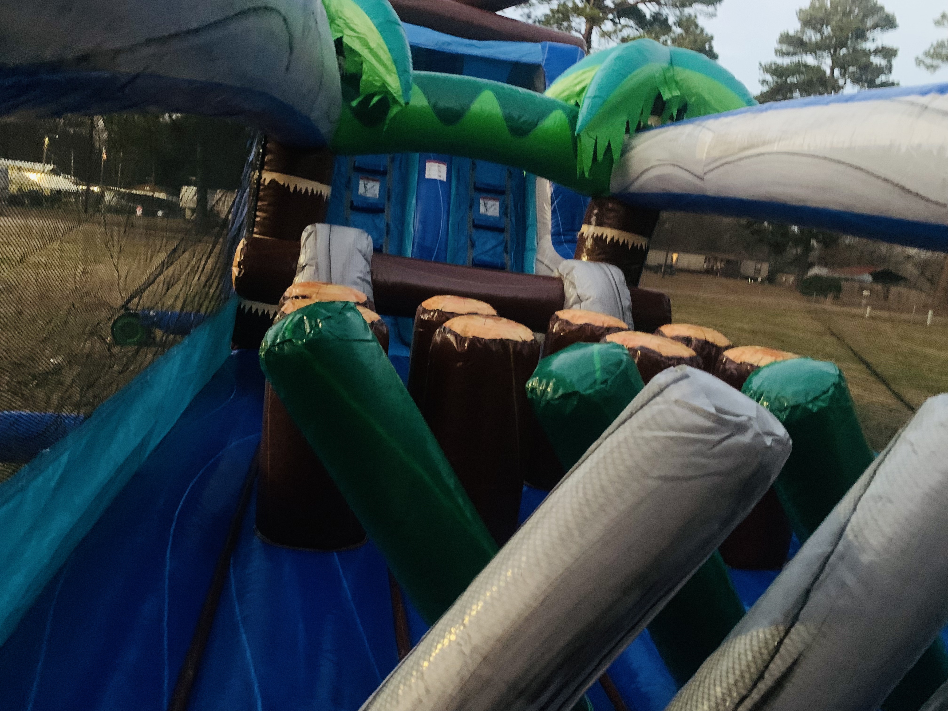 Log Jam Lagoon obstacle course interior with log obstacles