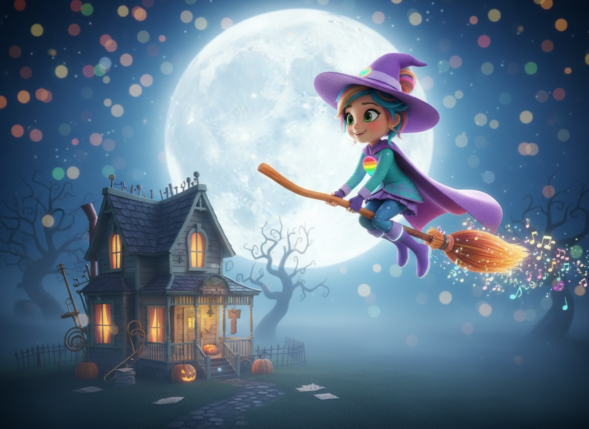 Melody flying through the night