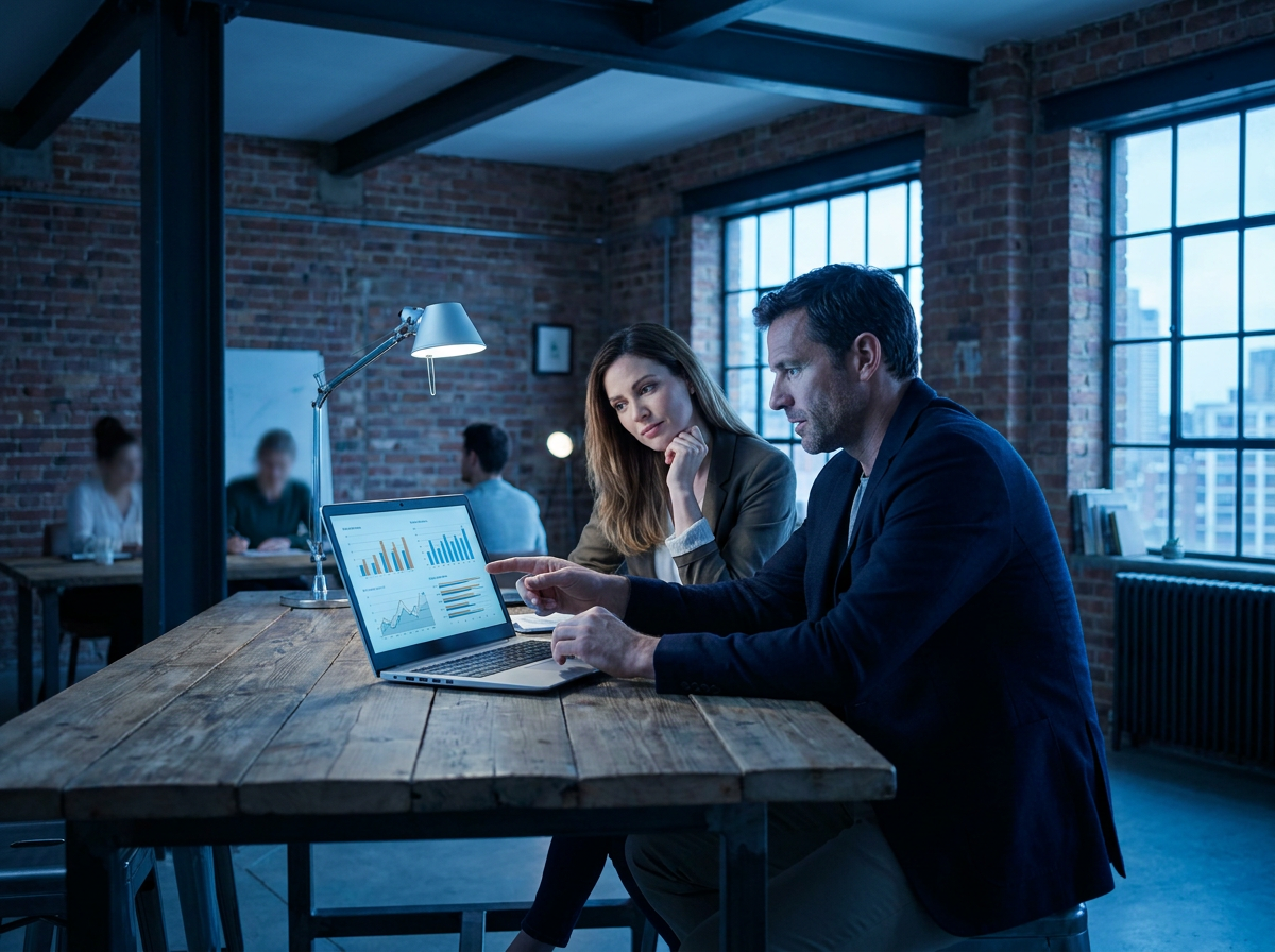 Business advisor consulting with a service business owner on growth strategy