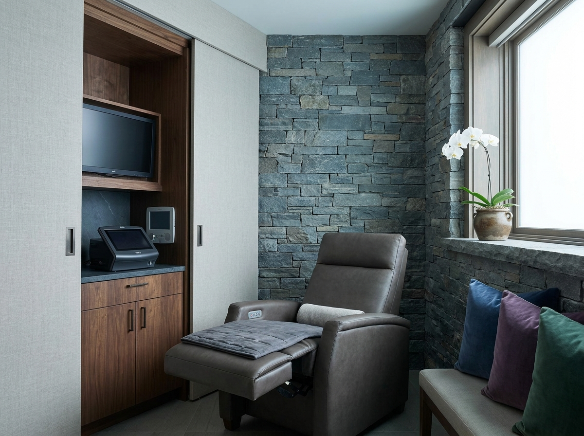 ÖND physician-guided blood filtration wellness suite for detoxification within a luxury residence