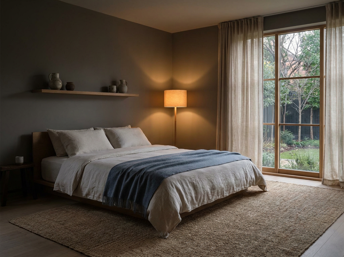 ÖND electromagnetic quiet sleep sanctuary — shielded, technology-free bedroom for deep restorative rest