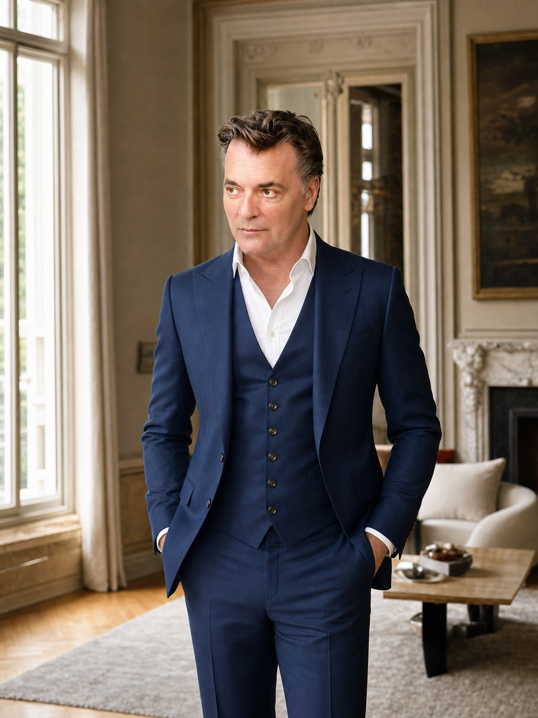 Kenneth Bordewick, founder of ÖND, standing in a grand residence interior
