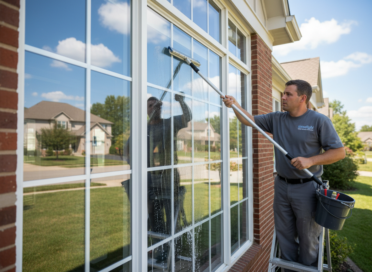 Professional window cleaning service for residential and commercial properties