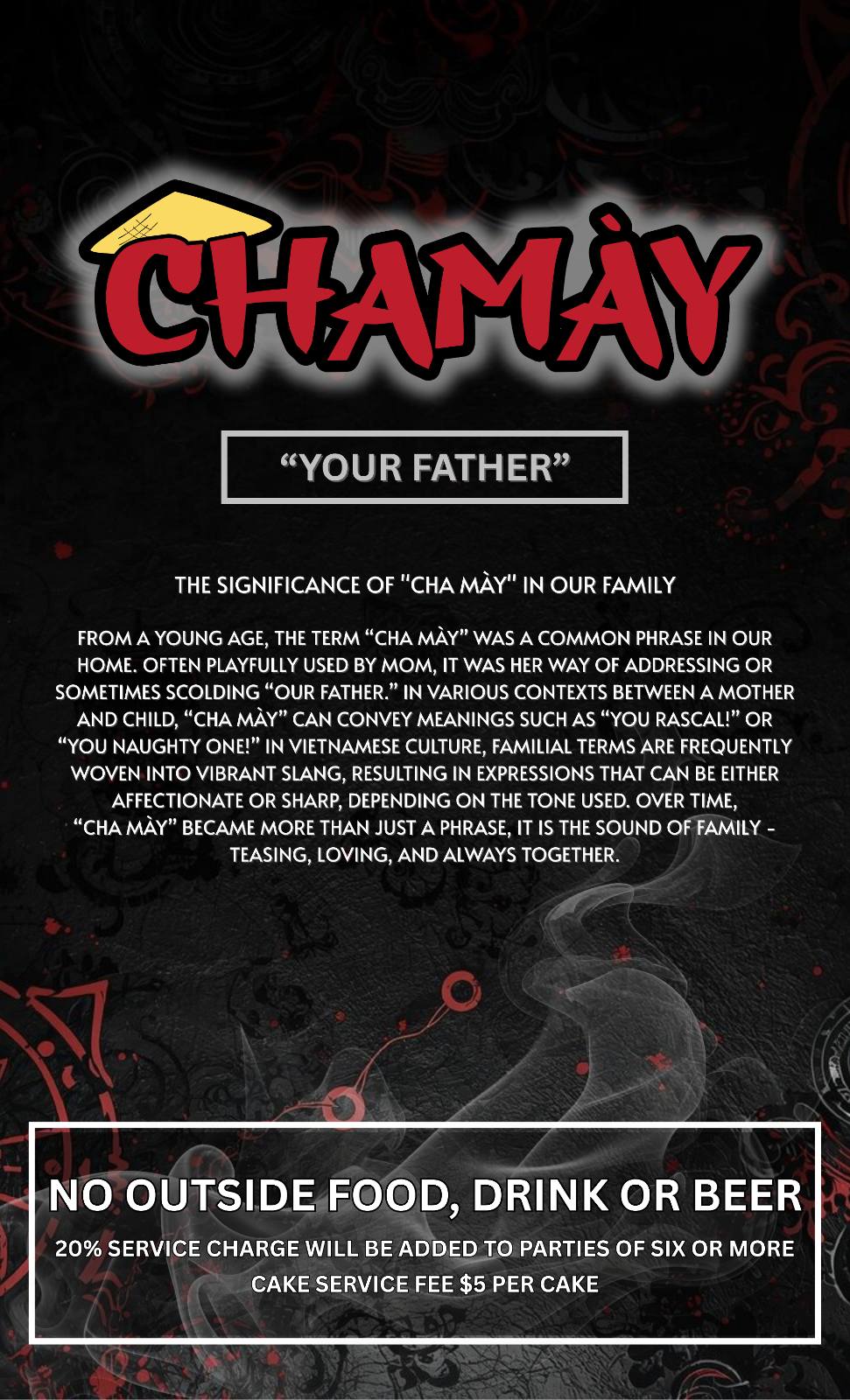 Chamay - Your Father - Restaurant Cover