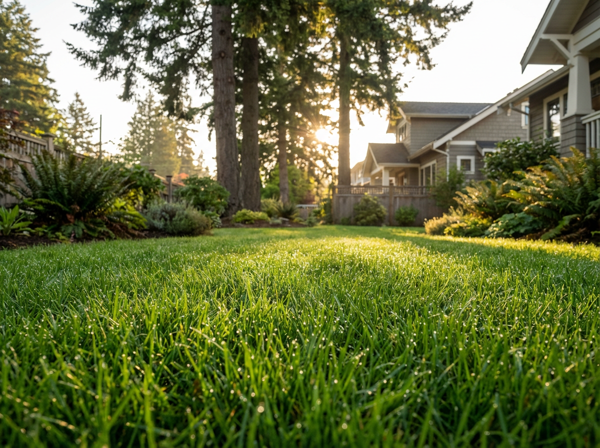 Healthy green lawn