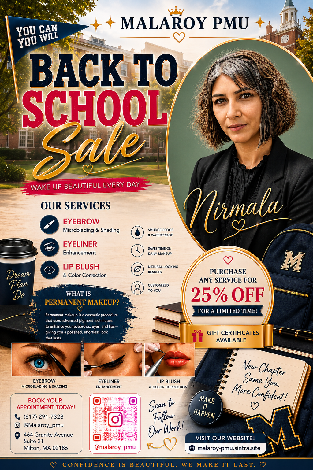Malaroy PMU Back to School Sale — 25% off all permanent makeup services