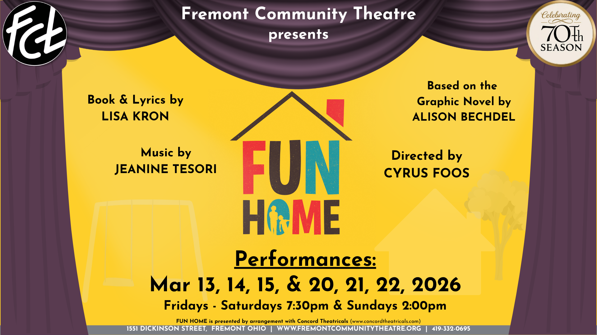 Fun Home Performances - Fremont Community Theatre