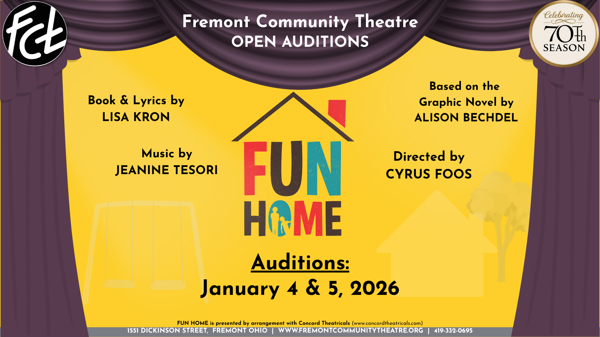 Fun Home Open Auditions - Fremont Community Theatre