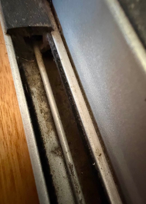 Door Track Clean - Before