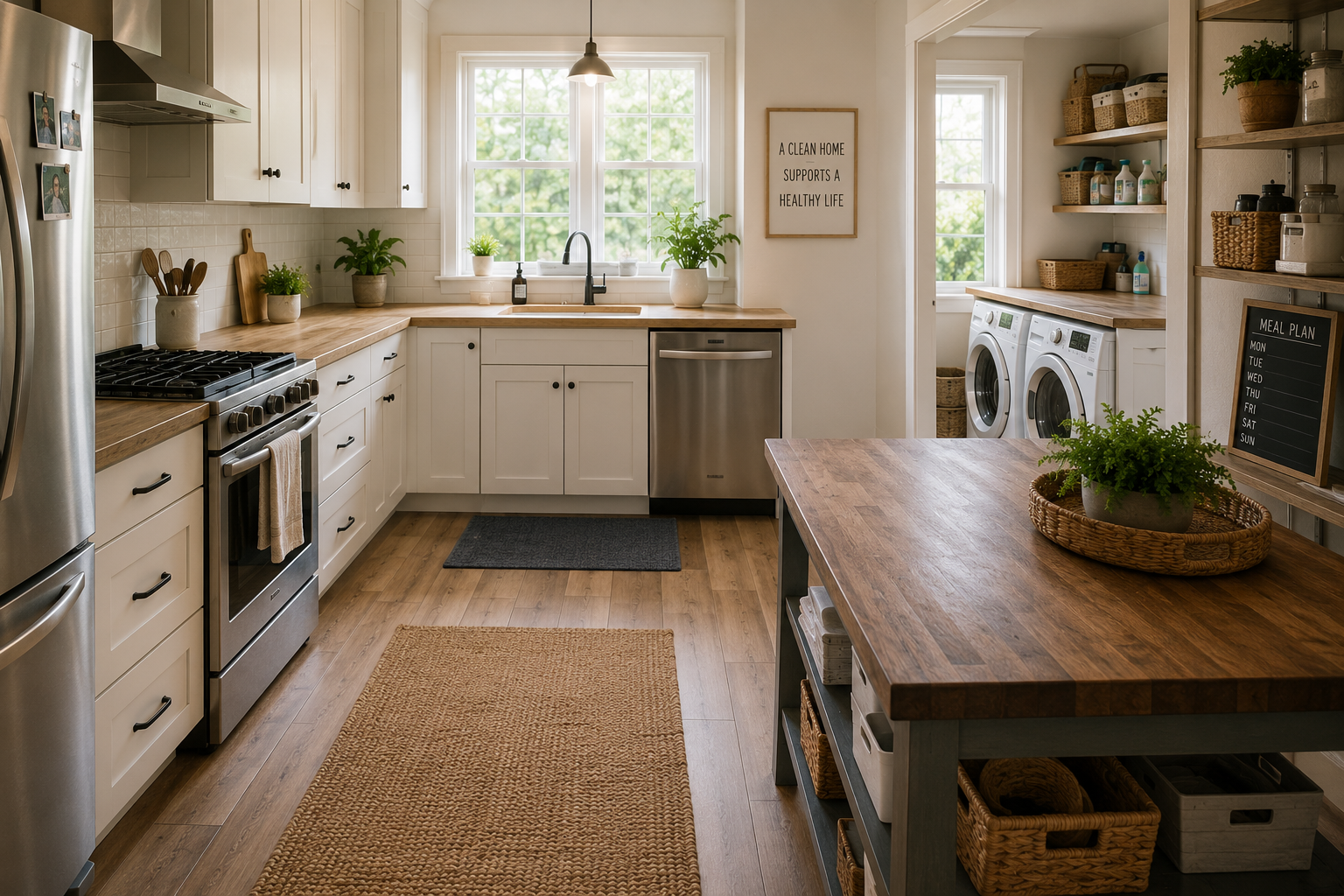 Kitchen laundry and daily-use area restoration