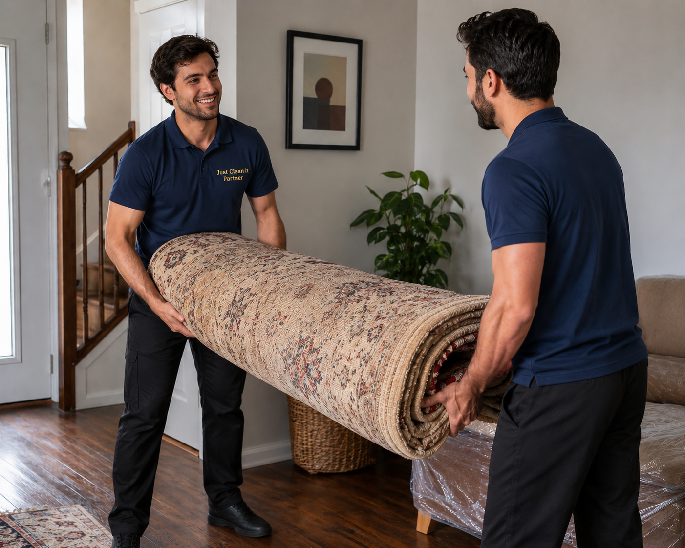 Rug pickup and delivery service