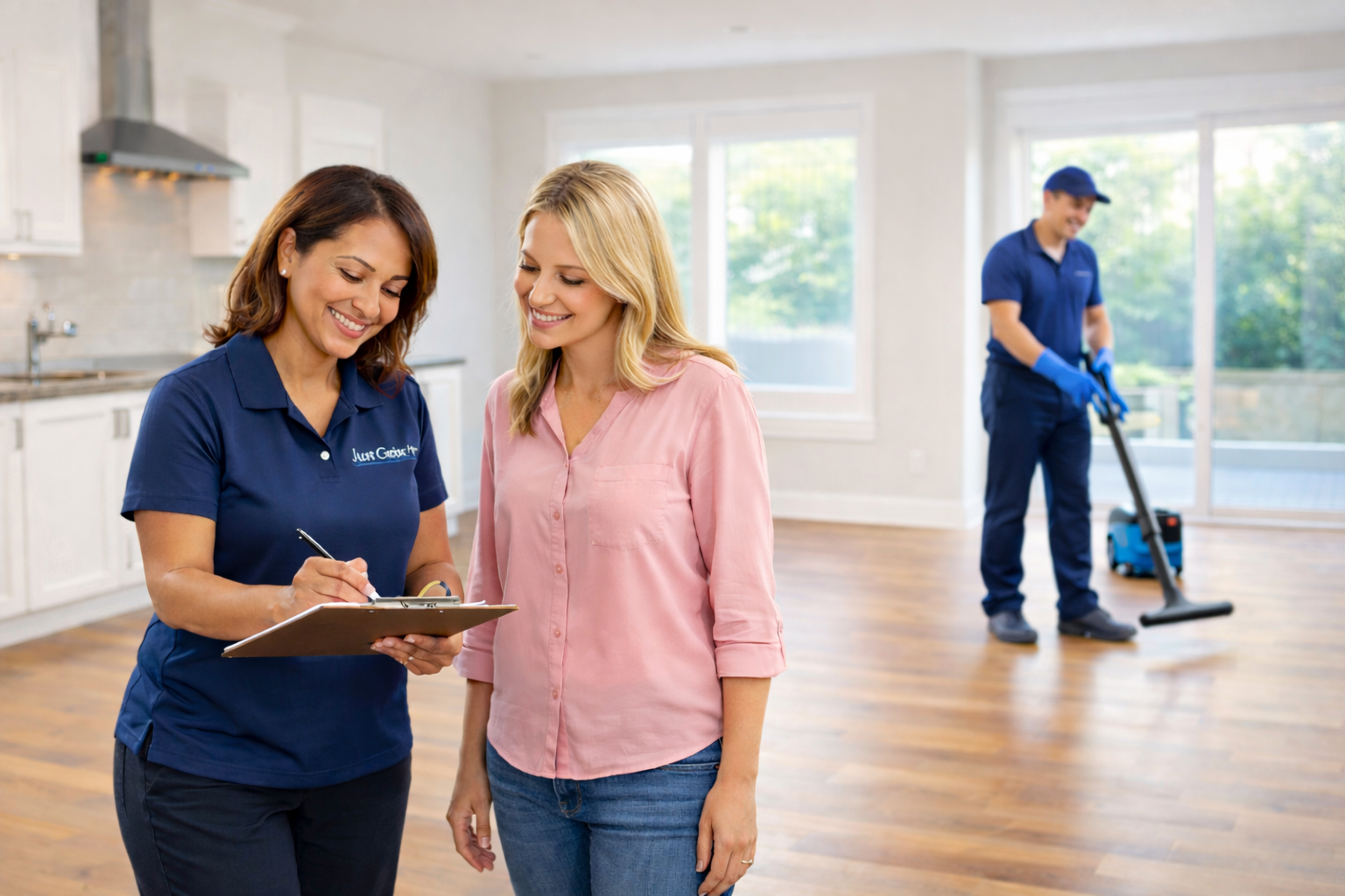 Just Clean It professional team delivering a premium lifestyle move-in reset